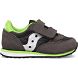 Saucony Baby Jazz Hook & Loop Kids' Sneakers Grey / Black / Green | Canada 701NWYB